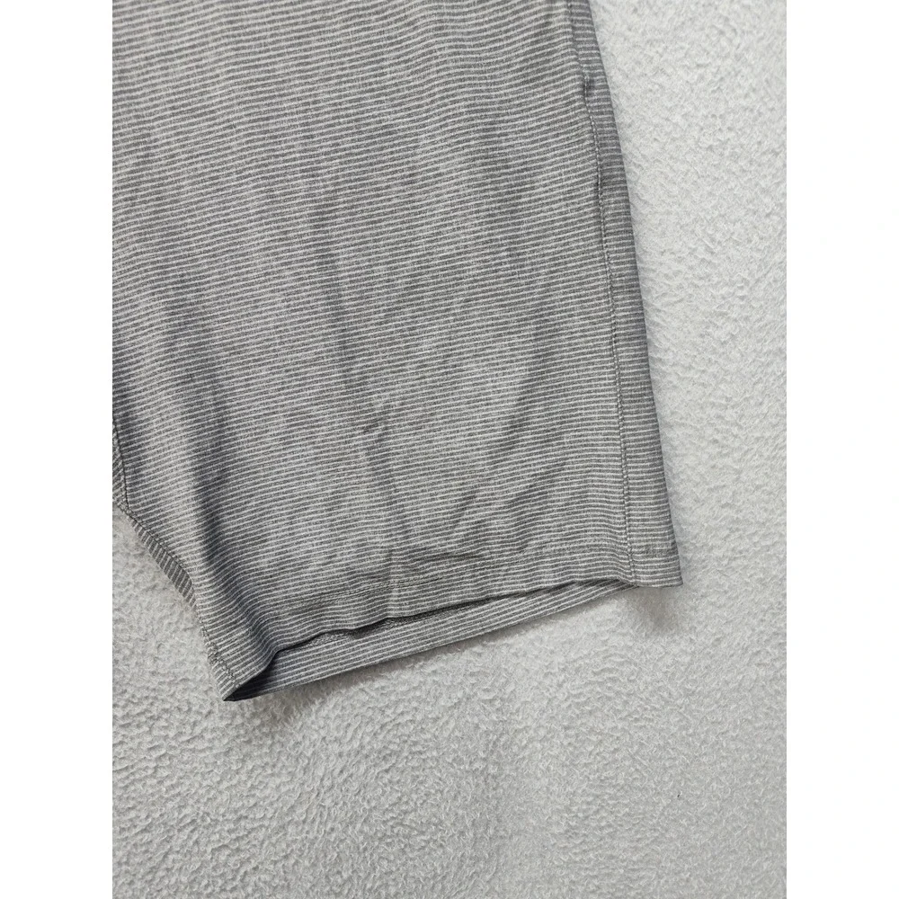 Hang Ten Mens Hybrid Shorts Grey Striped Stretch Board Shorts Size 34